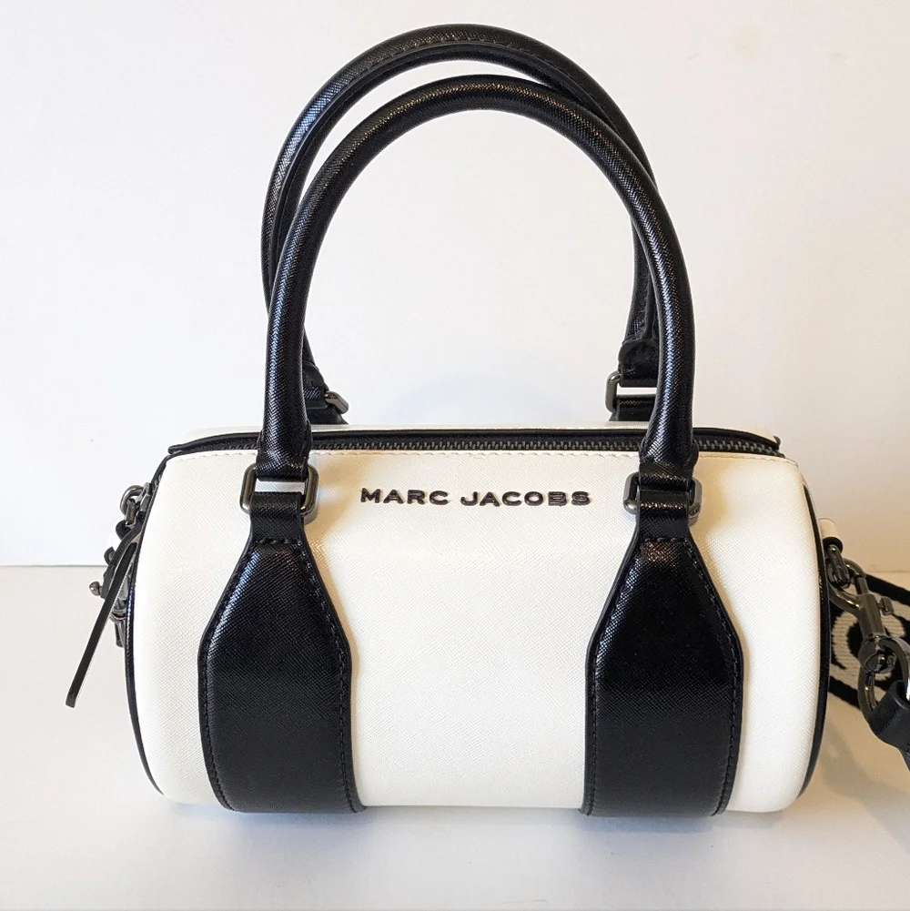 Marc Jacobs Black White Mini Barrel Bag - Picture 2 of 9